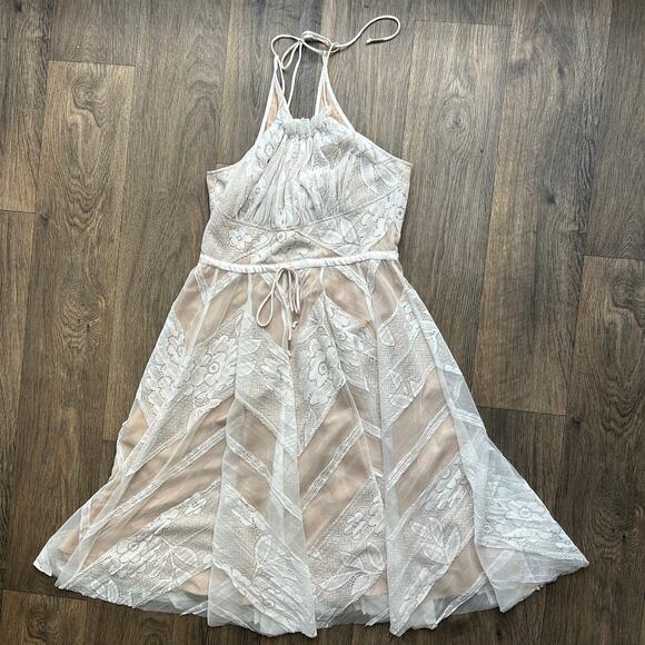 Tracy Reese White Lace Halter Dress Size 8 - Picture 1 of 9